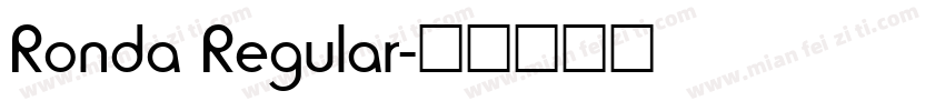 Ronda Regular字体转换